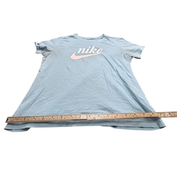 Nike Girls Light Blue Short Sleeve Tee Shirt - Picture 9 of 11